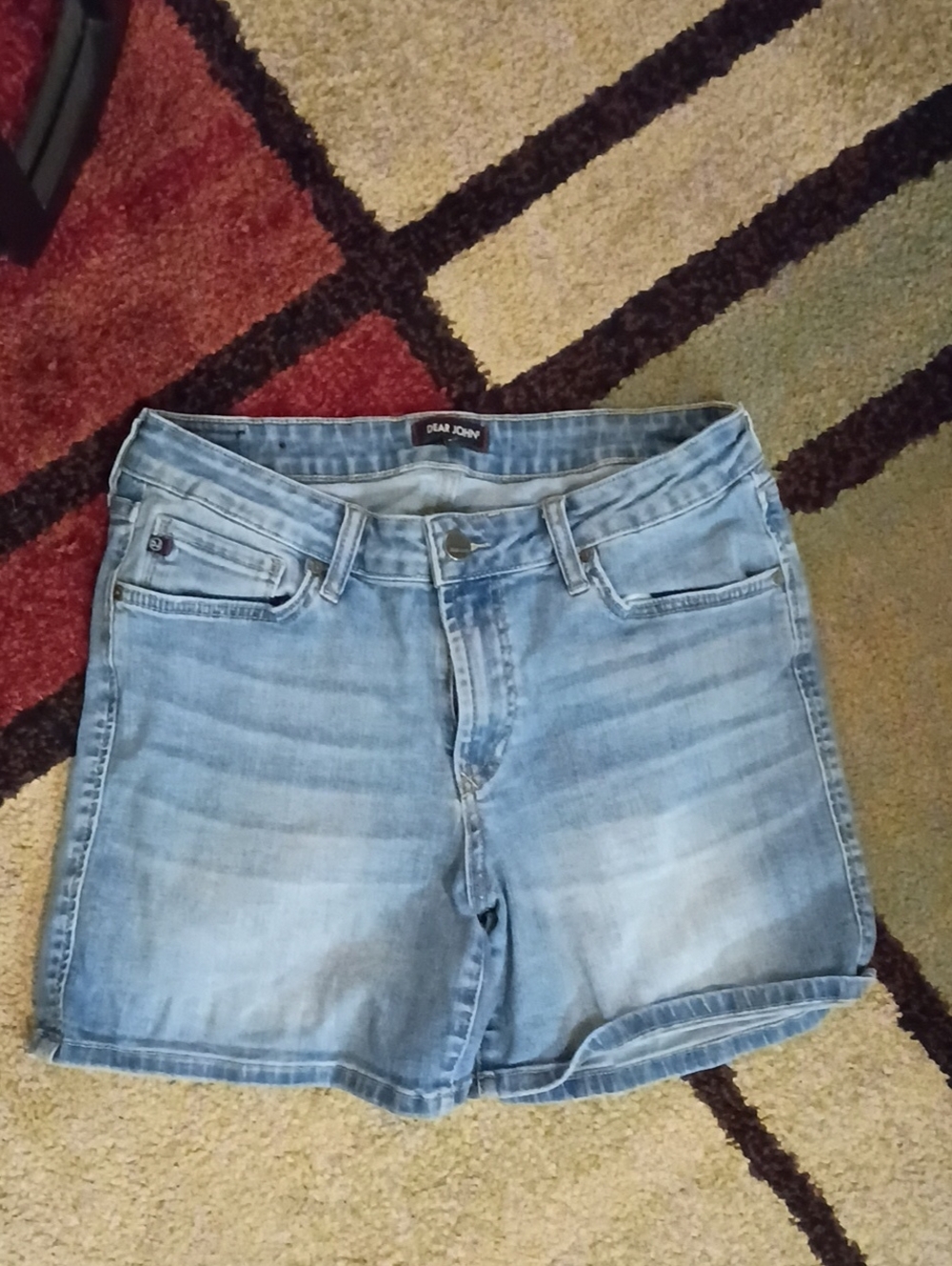 Dear John Light Wash Blue Denim Shorts Size 29